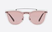 NIB Valentino Glamgloss women’s square metal pink Mirrored shield sunglasses