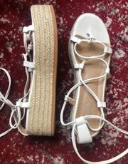 EGO White Platform Sandals