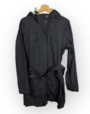 Outdoor Research Womens size L Envy Trench Black Nylon Waterproof Rain Jacket