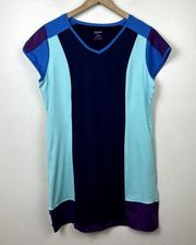 Title Nine Gidget Color Block Athletic Dress Size XL Tennis Dress Blue Purple