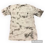 x Playboy Tie Dye Short Sleeve Shirt Top Grey White Oversized Small