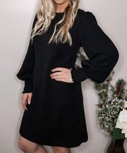 Black Long Sleeve Sweater Dress