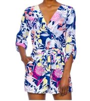 Yumi Kim Tropical Fiesta Floral Romper M Blue, Pink Yellow Multi