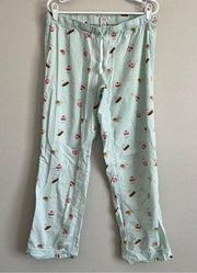 J.Crew Factory Women’s Light Blue Pastry Print Pajama Pants Size Small