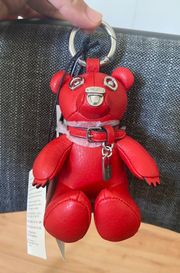 Red Leather  Bear Bag Charm # CP369