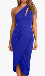 Blue One Shoulder Dress