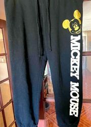 Mickey Mouse Black Size XL (15/17) Jogger Drawstring Joggers