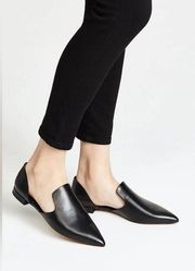 Vince Damris Black Leather Flats Ballet Pointed Toe Women’s size 8.5