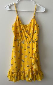 Altard State yellow floral mini dress 