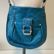 B. Makowsky teal leather crossbody