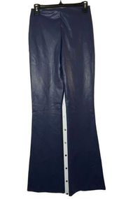 Bagatelle Collection Women's Blue Flared Faux Leather Leggings Size S‎