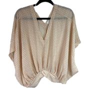 BISHOP & YOUNG, WOMEN'S DOLMAN SLEEVE TOP (PEACH)