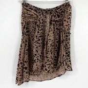 Haute Hippie Edith Tie Front Leopard Skirt Women’s Size 6 New with tags!