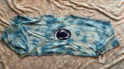 NWT Penn State Blue Tie Dye Oversized Long Sleeve Tee Shirt Size XS Zoozatz