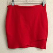 Aritzia Talula Primrose red tulip hem body con/bandage mini skirt S