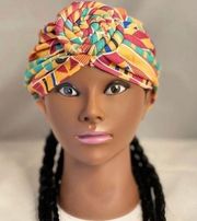 Pre tied head wrap turban, cancer hair wrap, African hair cap