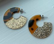 American Eagle Tortoise and Glitter Earrings