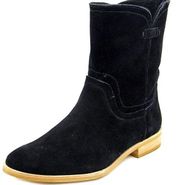 Splendid black suede leather boots A13