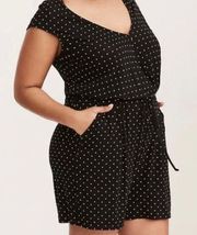 Women’s Polka Dot Knit Romper Size 1X