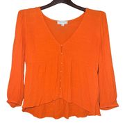 Be Cool Orange Blouse Women’s Medium