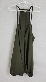 Lily White Womens Dress Size Small Green Sleeveless Sexy Back Mini