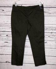 7th Avenue New York & Company NWT Size 6 Green Signature Straight Leg Crop Pants