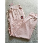 Badgley Mischka French Terry Jogger Pants with Pockets Blush Pink Women's Size M