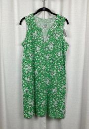 Lands End x Draper James Green Floral Shift Dress Sz.M NWT