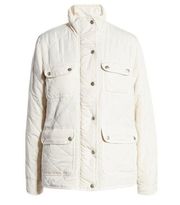 Thread & Supply faux shearling lined quilted jacket in bone size XS