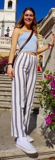 Brandy Melville Stripped Linen Pants