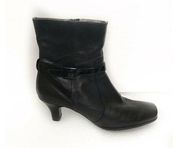 Kenneth Cole Reaction Womens KISS N Boots Black Leather Ankle Boots Size 7.5