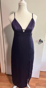 Purple Satin Dress