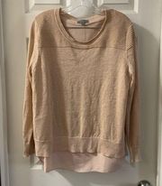 Joseph A. Peach/Pink metallic Scoop Neck Sweater L