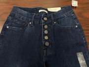 NWT Maurices Button Fly Limitless Jeggings Dark Wash High Rise Size Small