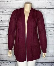 89th & Madison NWT Size XL Purple Open Front Sweater Cardigan w/ Pockets