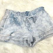 Bella Dahl Lightweight Tencel Tie Dye Shorts Blue S