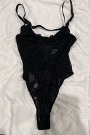 Black Lace Lingerie Bodysuit