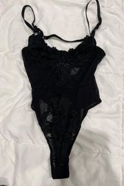 Forever 21 Black Lace Lingerie Bodysuit