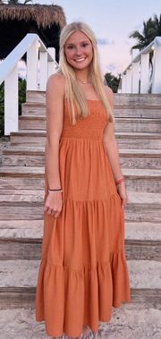 Long Orange Dress