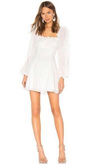 $125 C/MEO Collective Perfect Part Mini White Long Sleeve Dress ( M )