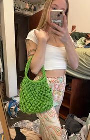 Green Crochet Bag