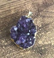 Amethyst druzy charm