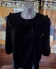 JUICY couture size large black three-quarter sleeve top bust  42 inches