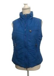 Rafaella Women Puff Up Vest Sleeveless Blue M