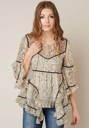 Ruffle Printed Top