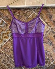 Zella Women’s Active Sports Adjustable Strap Athletic Top Tank Purple Size Large