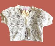 Derek Heart Vintage Crochet Cardi White Size S NWT. 
100%  Acrylic