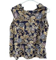 Veronica M. Size large paisley cold shoulder layered bell
Cuffs blouse