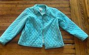 L.L. Bean Quilted Jacket Baby Blue Size Large Petite