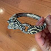 Zebra head bangle bracelet